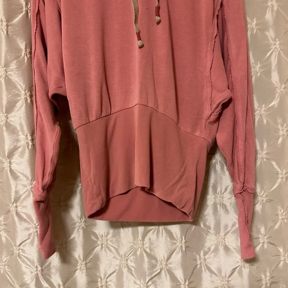 Free People Intimately Ready Go Pullover Hoodie Sweatshirt Pink FP
